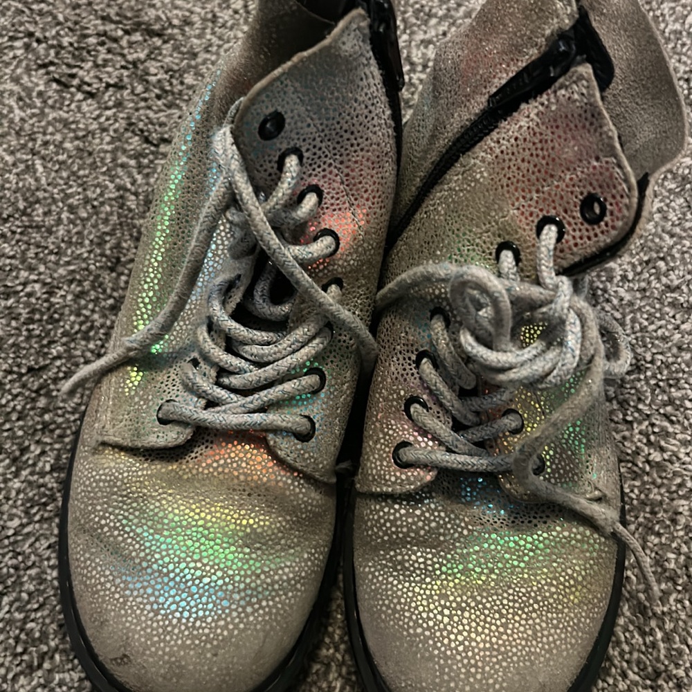 Holographic Lace-Up Boots Doc Martens